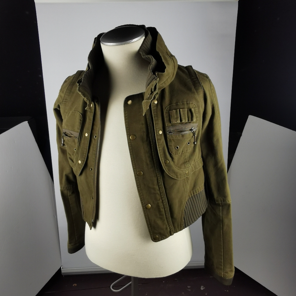 London jeans army style fashion jacket womens M